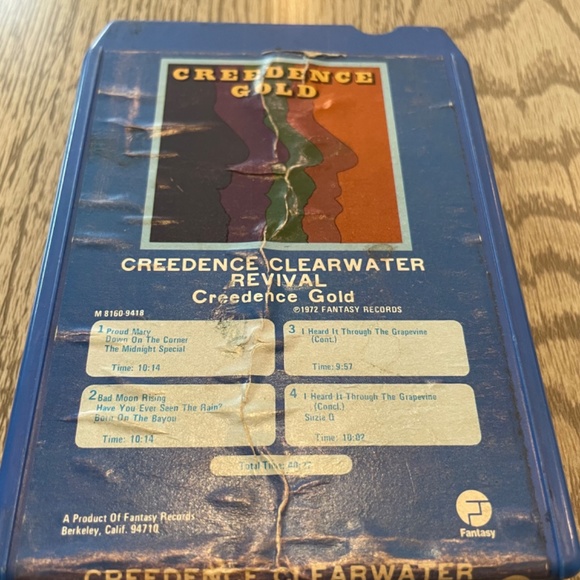 Creedence Clearwater Revival 8 Track Tape Creedence Gold 1972 Vintage - Picture 5 of 5